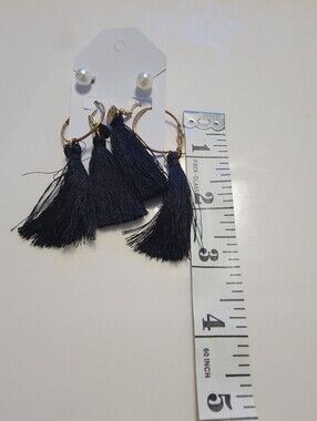 Tassel pierced earrings are unbranded Faux Pearl Earrings